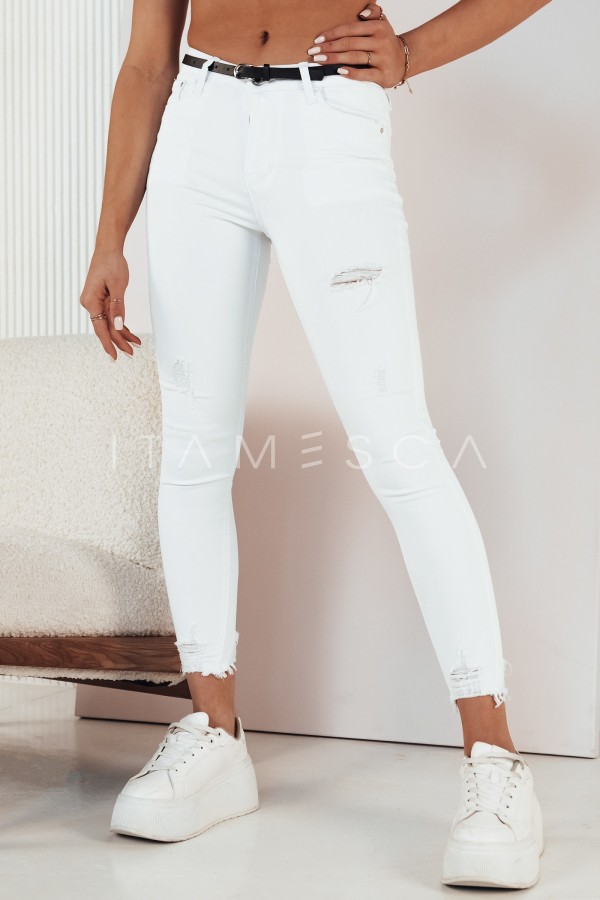 Spodnie damskie jeansowe FALIA białe
