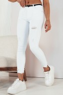 Spodnie damskie jeansowe FALIA białe
