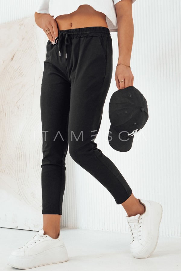 Spodnie damskie materiałowe TOVAS czarne