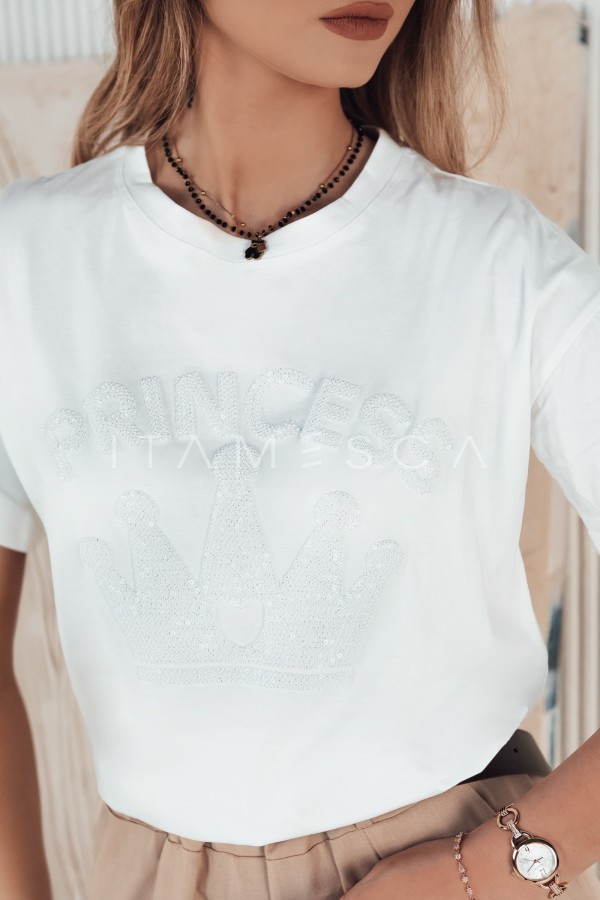 T-shirt damski PRINCY biały
