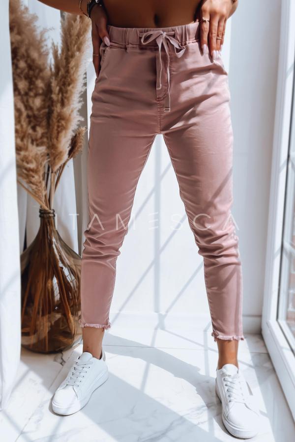 Różowe spodnie typu casual MIKI