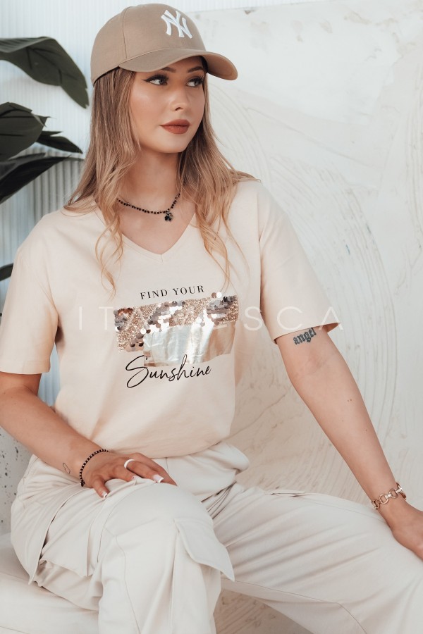 T-shirt damski SUNSHINE brzoskwiniowy