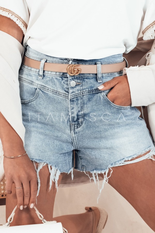 Szorty jeansowe damskie HOTSHORT niebieskie